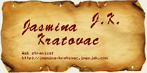 Jasmina Kratovac vizit kartica